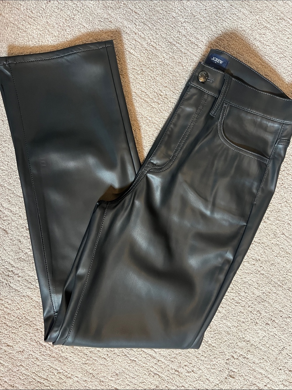 J. Crew Factory Black Faux Leather Pants